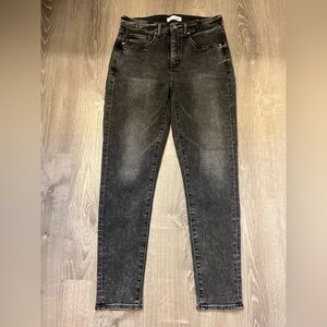 Women's LOFT High Rise The Skinny Gray/Black Jeans- Size 27/4- Pre-owned
